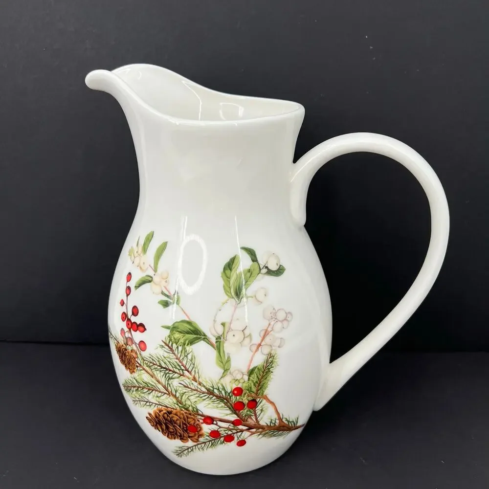Williams Sonoma Woodland Berry Pinecone pitcher